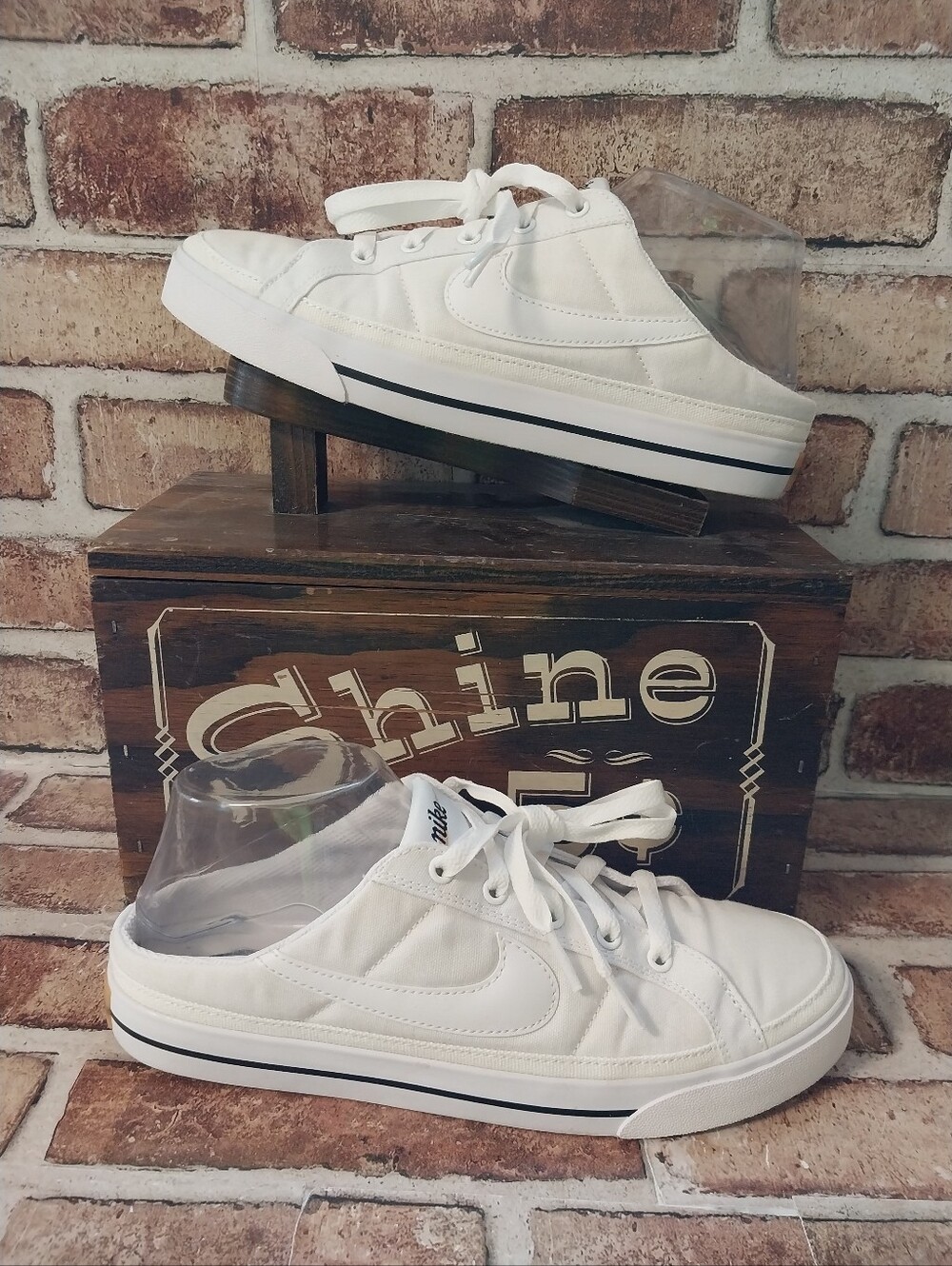 Pre-owned 2021 Nike Court Legacy Mule